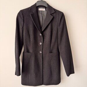 Korean Vintage Compagna Wool Striped Blazer